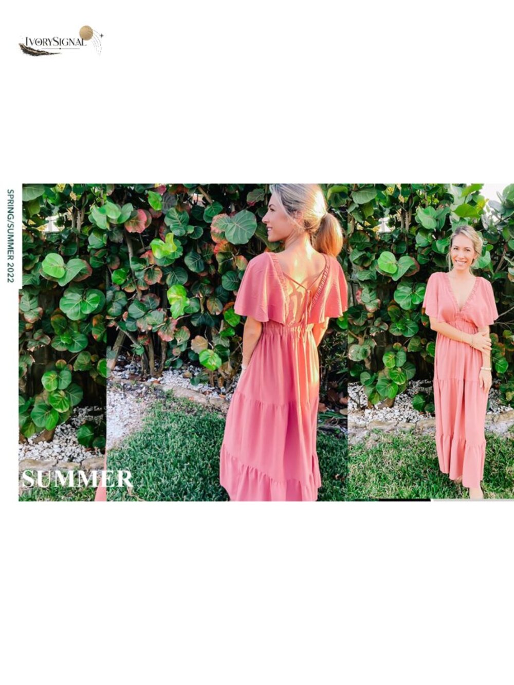 Women's Floral V Neck Short Sleeve Maxi Dress Boho Beach Ruffle - Picture 5 of 6